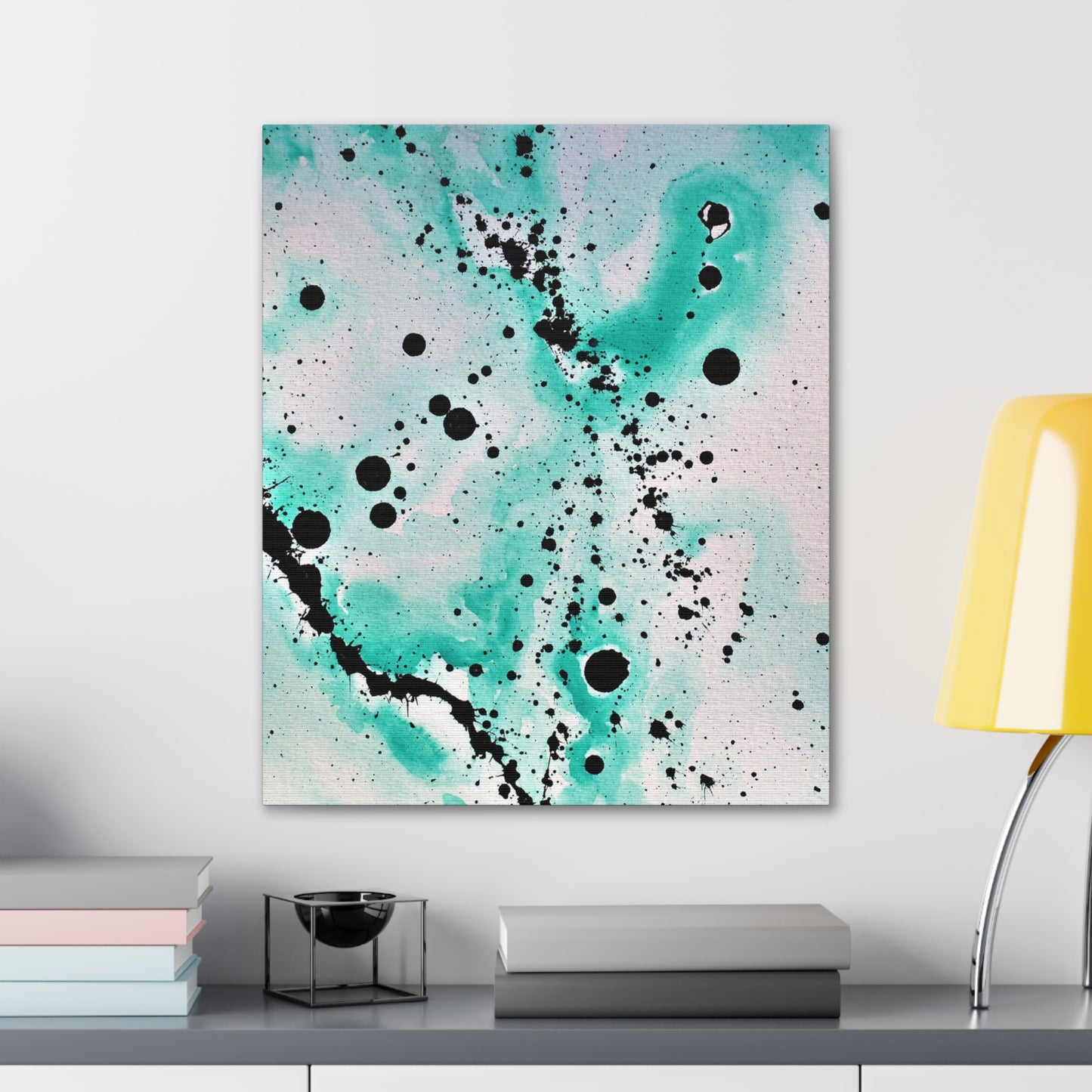 Teal Burst Canvas Gallery Wraps