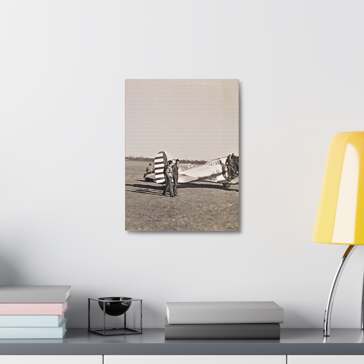 Army Pursuit Plane Ames Airport 1939 Stretched Canvas