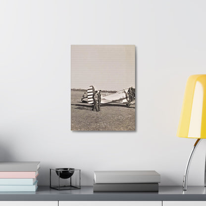 Army Pursuit Plane Ames Airport 1939 Stretched Canvas 1.5" 12″ x 16″