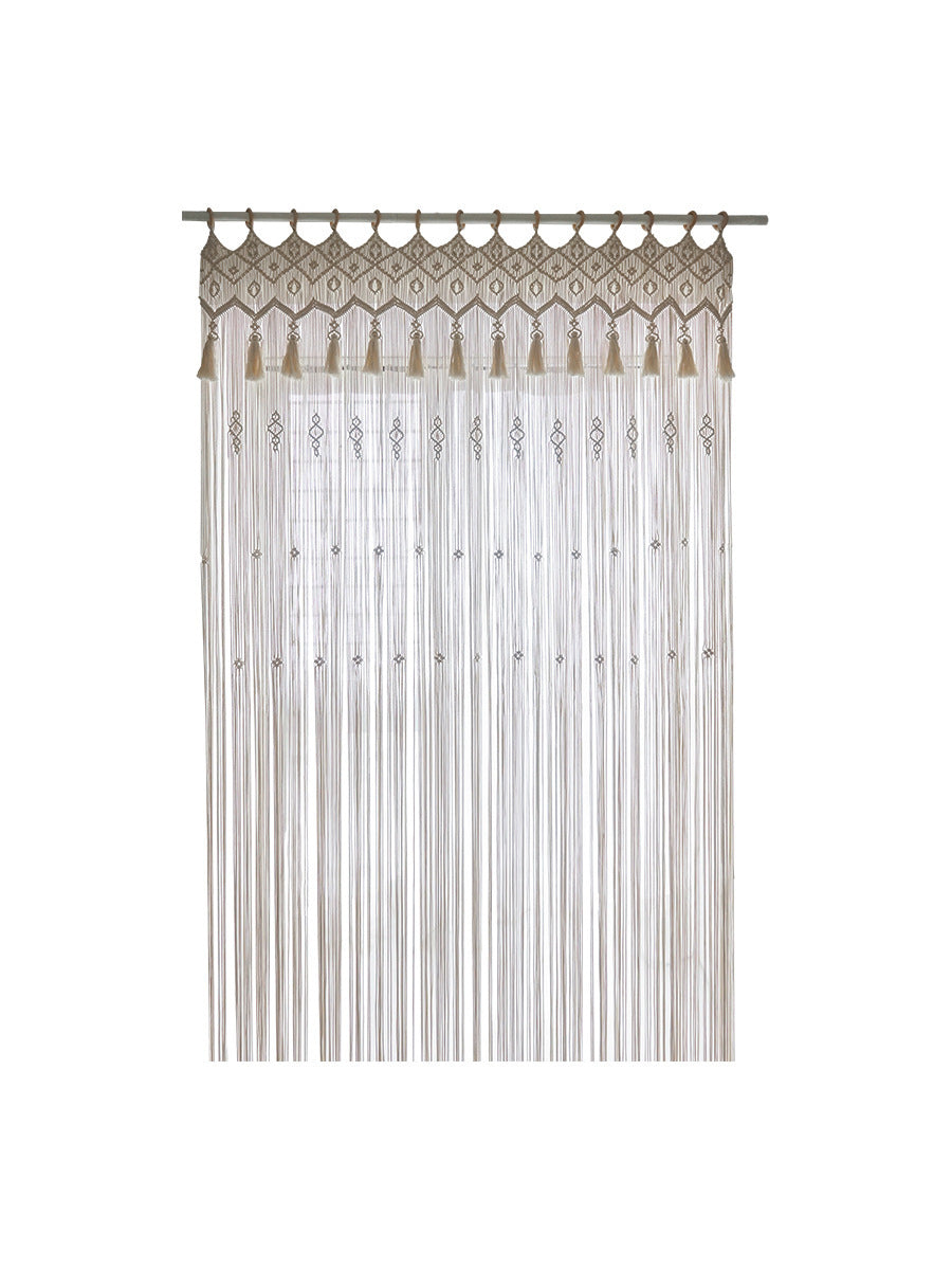 Hand-Woven Cotton Curtain Tapestry, 85 x 200 cm - - Curtains