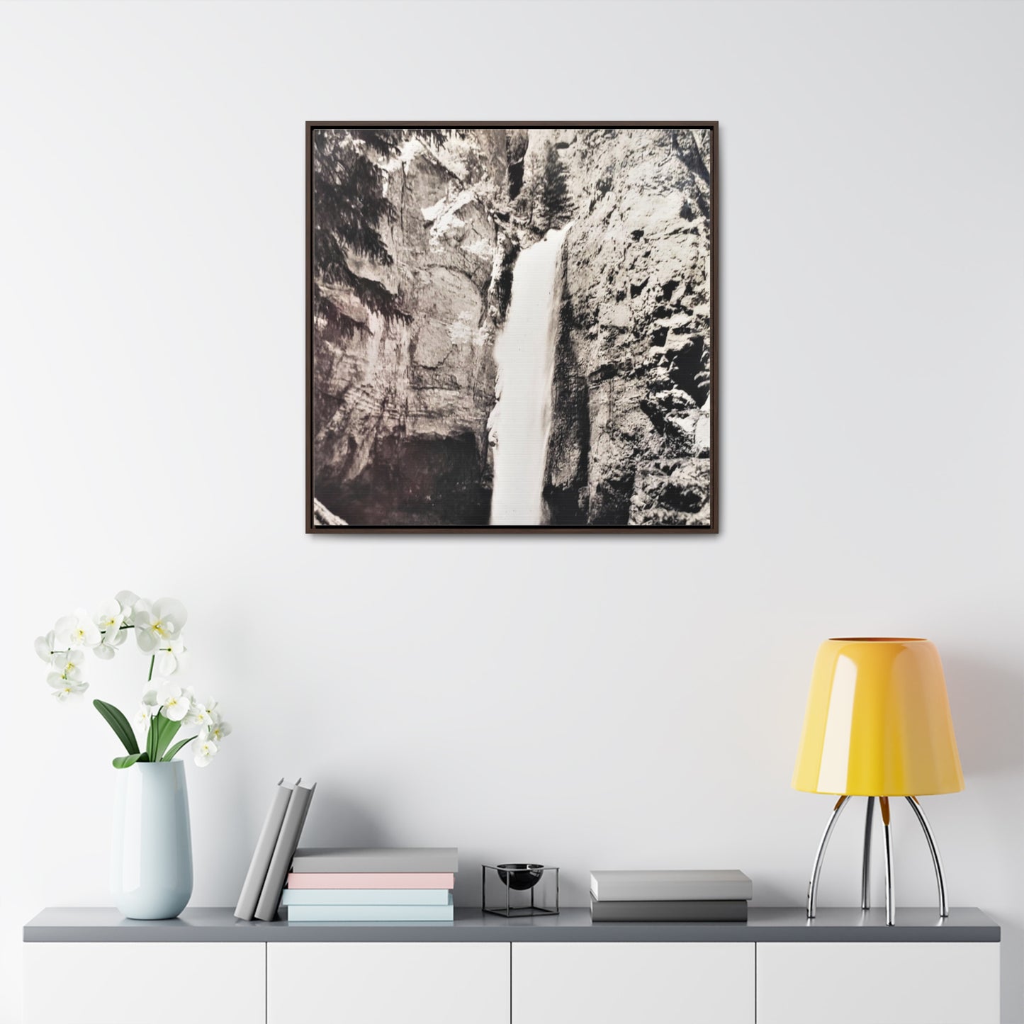 Tower Falls Yellowstone Gallery Canvas Wraps, Square Frame