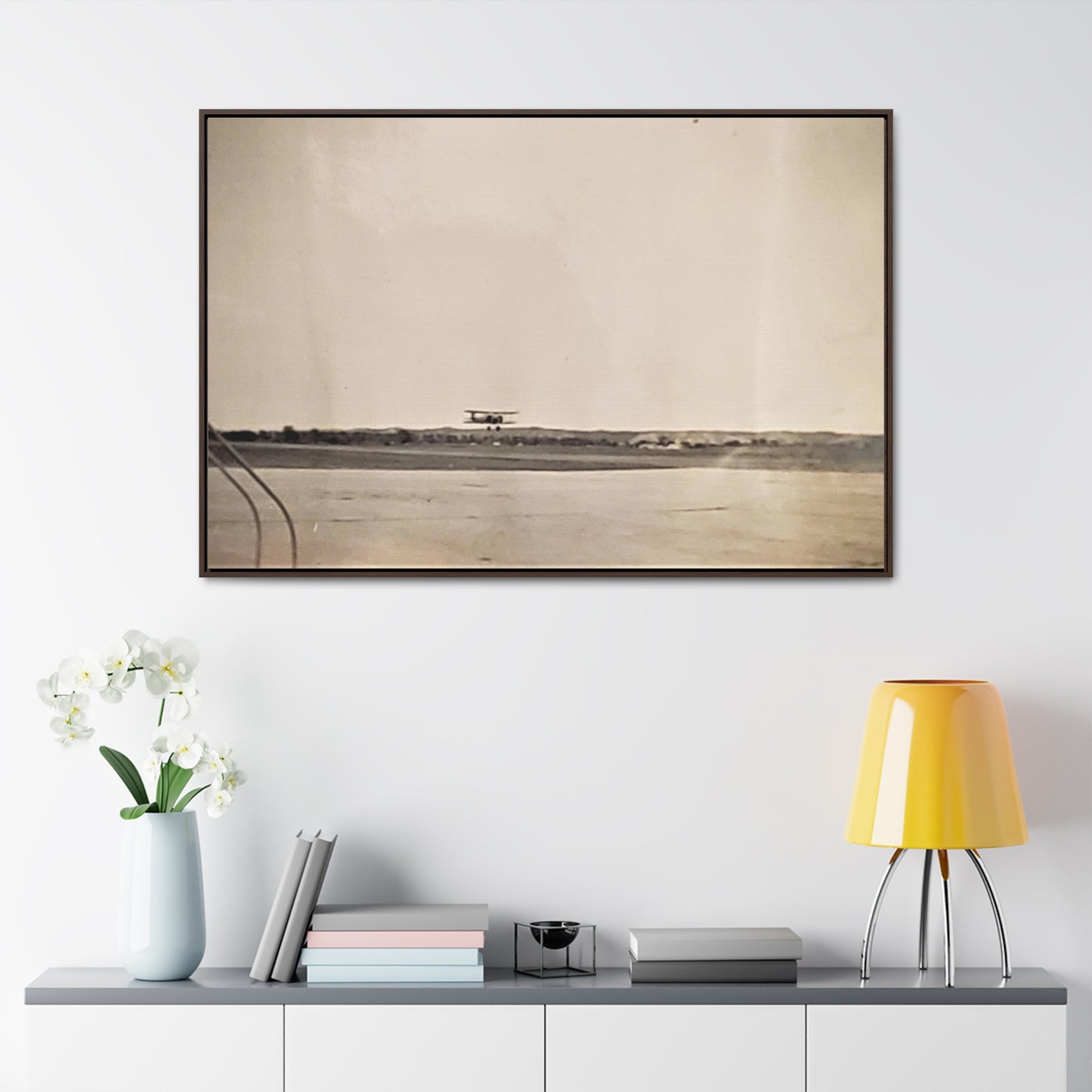 Plane Landing Omaha Airport 1939 Gallery Canvas Wraps, Horizontal Frame