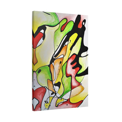 Red Mushroom Satin Canvas Stretched