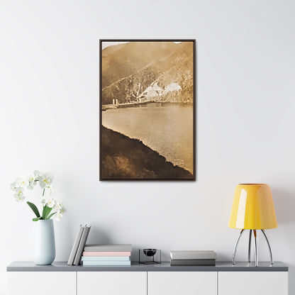 Morris Dam Lake Gallery Canvas Wraps Vertical Frame 24″ x 36″ 1.25" Walnut