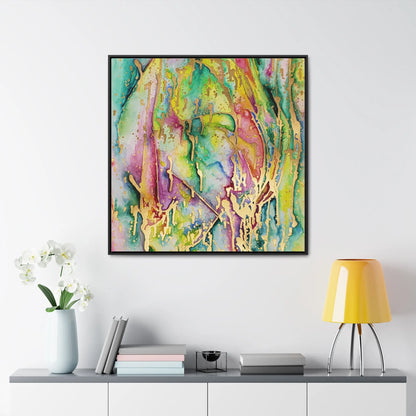 Acid Face Gallery Canvas Wraps, Square Frame