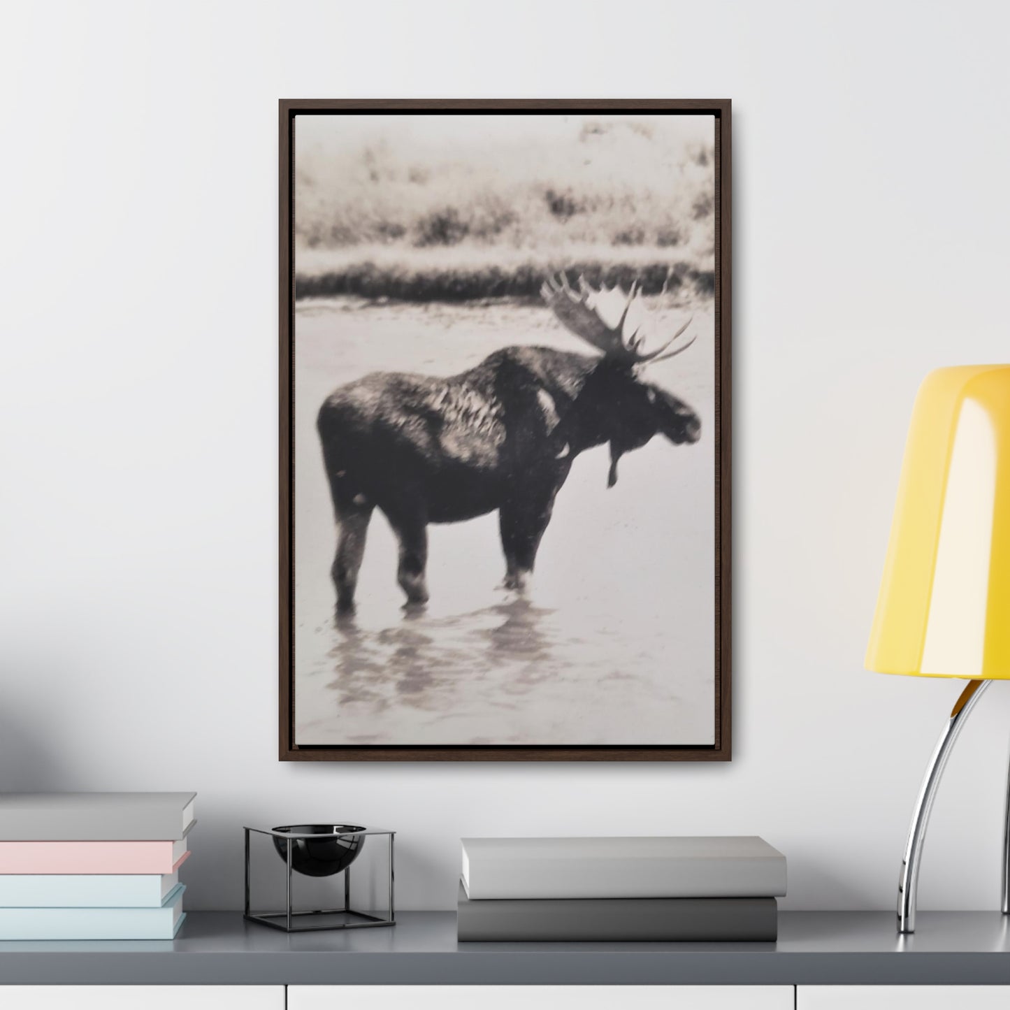 Yellowstone Bull Moose Gallery Canvas Wraps, Vertical Frame