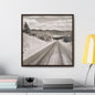 Western Road Gallery Canvas Wraps Square Frame 20″ x 20″ 1.25" Walnut