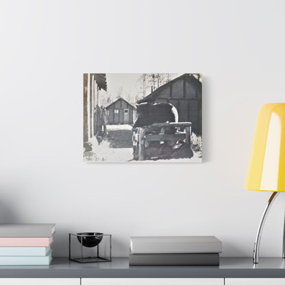 Yellowstone Bear Satin Canvas Stretched
