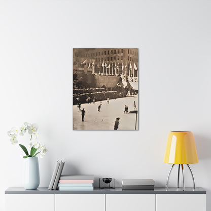 Rockefeller Plaza Easter 1945 Canvas Gallery Wraps 24″ x 30″ 1.25"