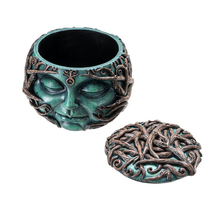 Gaia Round Trinket Box - - Gods & Goddesses