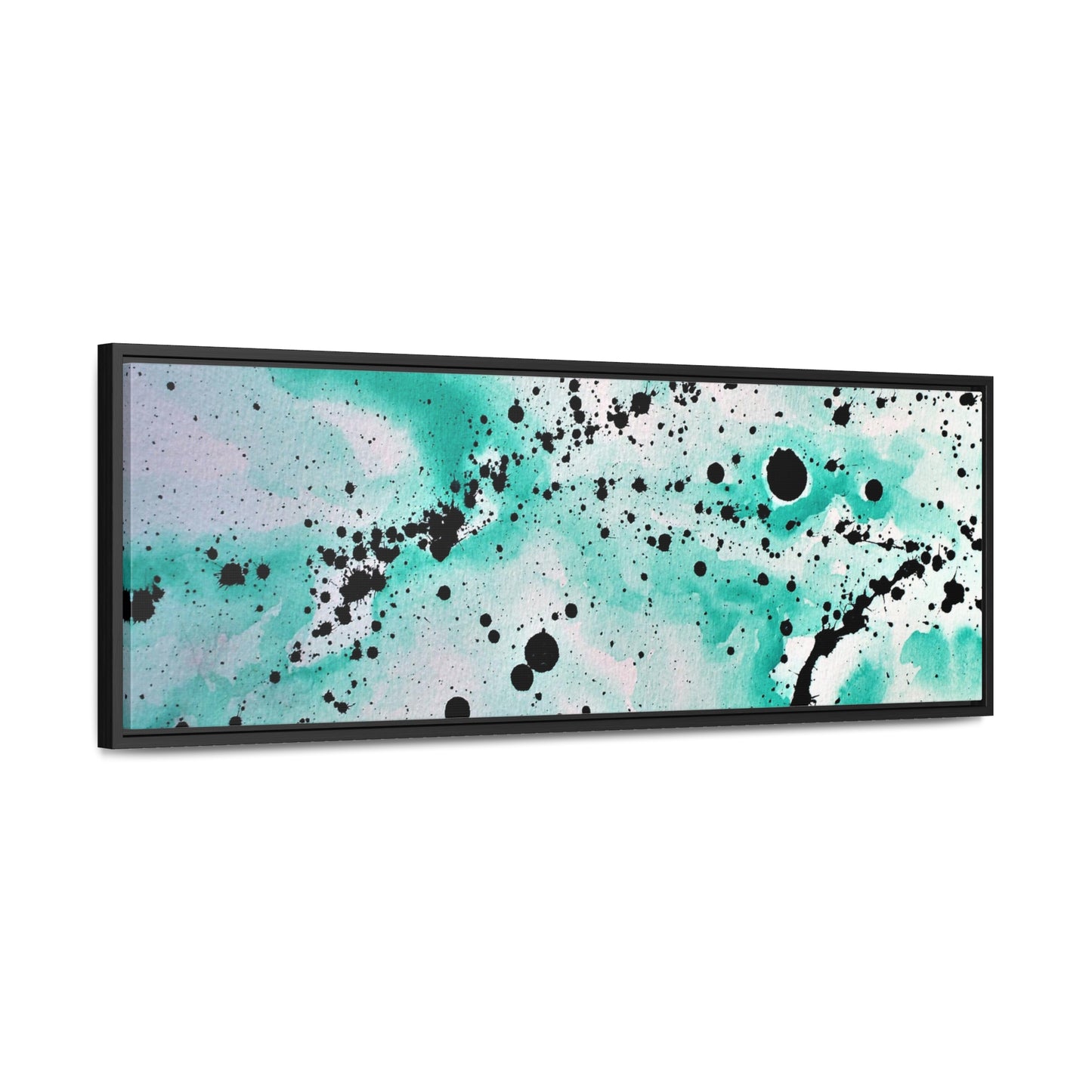 Teal Burst Gallery Canvas Wraps, Horizontal Frame