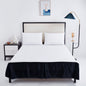 Tache Glam Night Out Satin Black Tailored Platform 14" Bed Skirt Dust Ruffle - Cal King - Bed Skirt