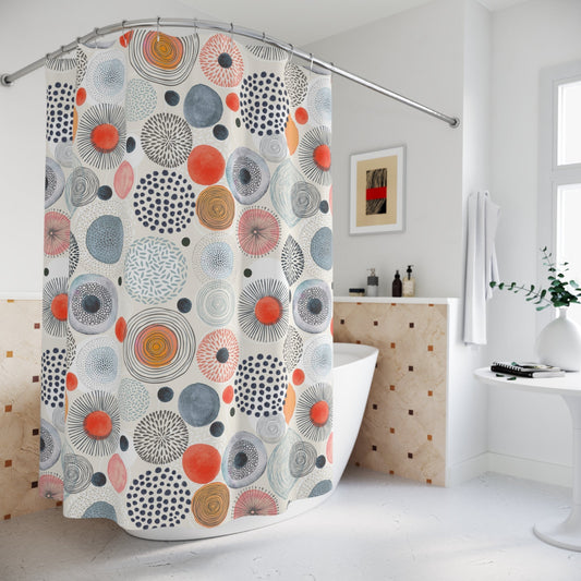 Colorful Dot Shower Curtains - 71" × 74" - Home Decor