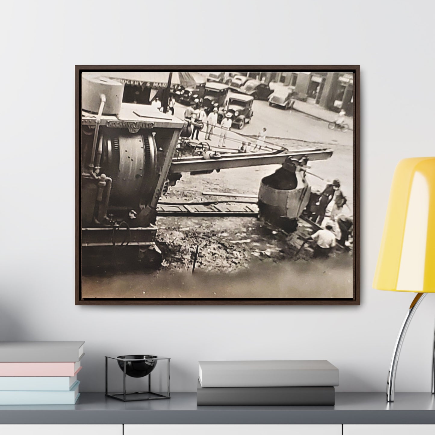 Concrete Worker Gallery Canvas Wraps, Horizontal Frame