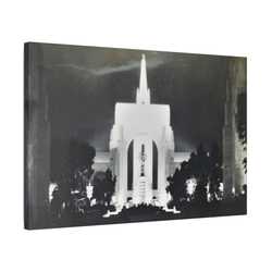 Golden Gate International Exposition Night Satin Canvas Stretched