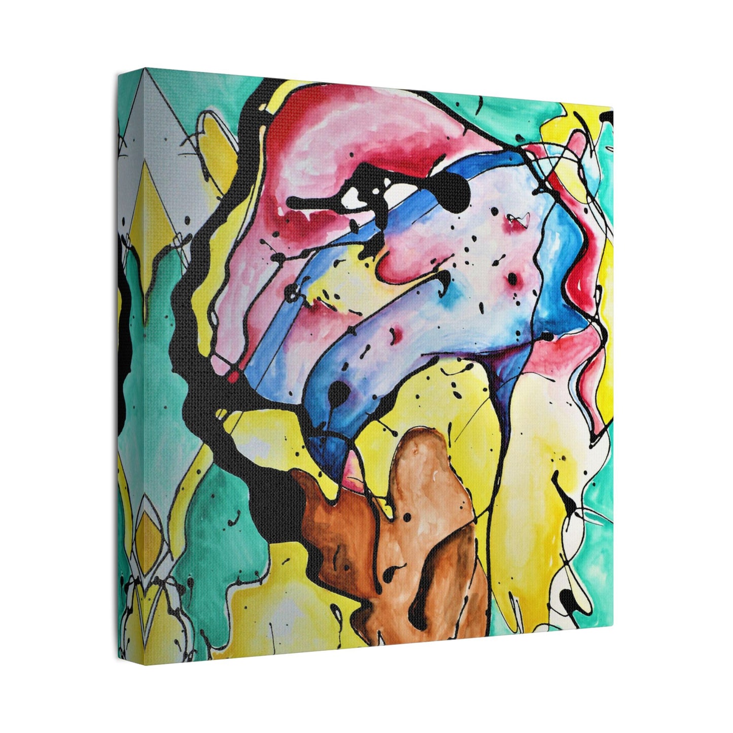 3rd Eye Sundae Satin Canvas Stretched - Kia Day Design