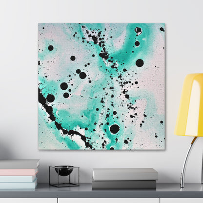 Teal Burst Canvas Gallery Wraps