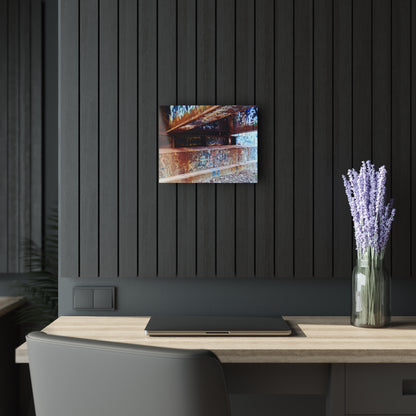 Acrylic Print — Urban Rust Graffiti Photograph French Cleat Hanging - 14″ x 11″ (Horizontal) 0.25'' - Home Decor