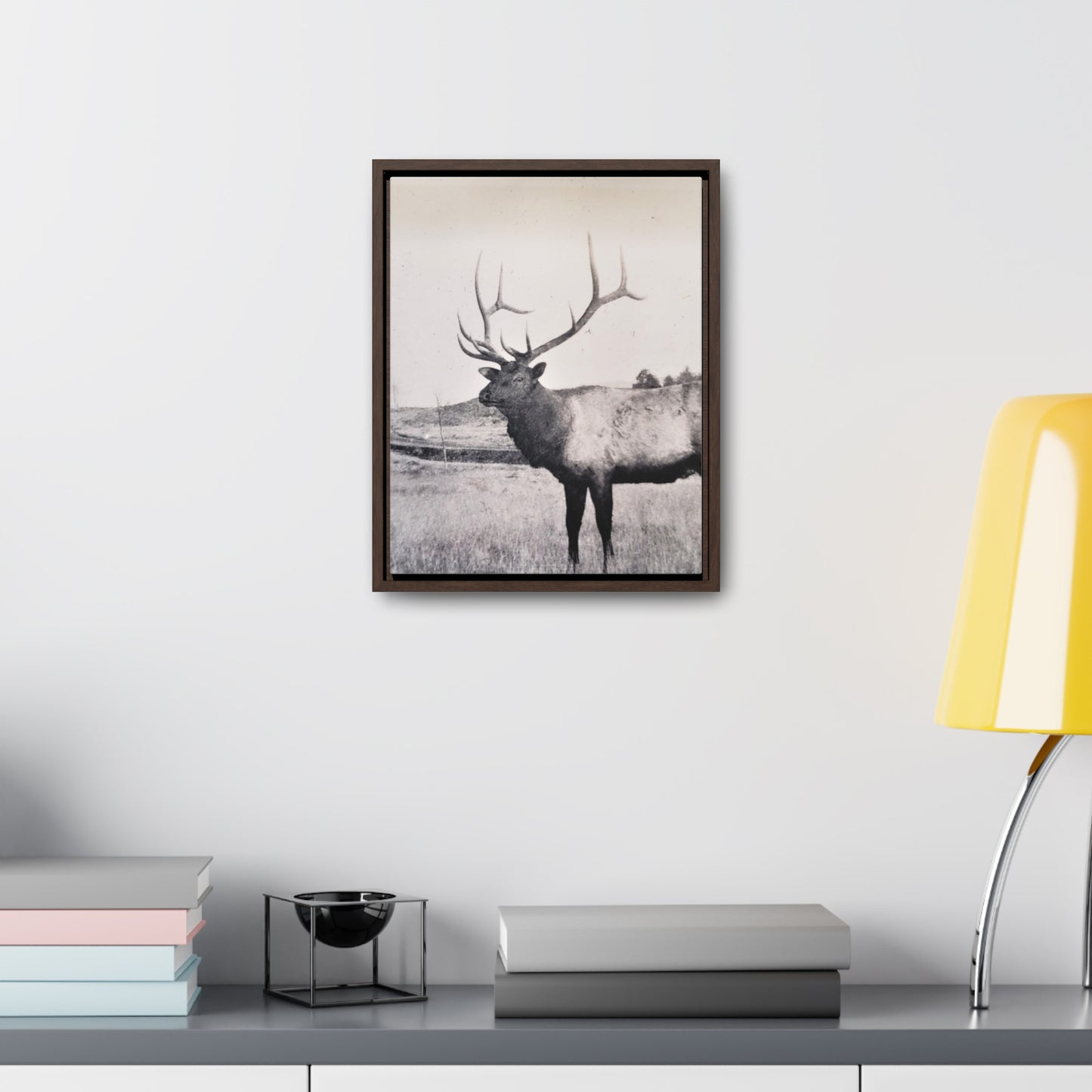 Yellowstone Bull Elk Gallery Canvas Wraps, Vertical Frame