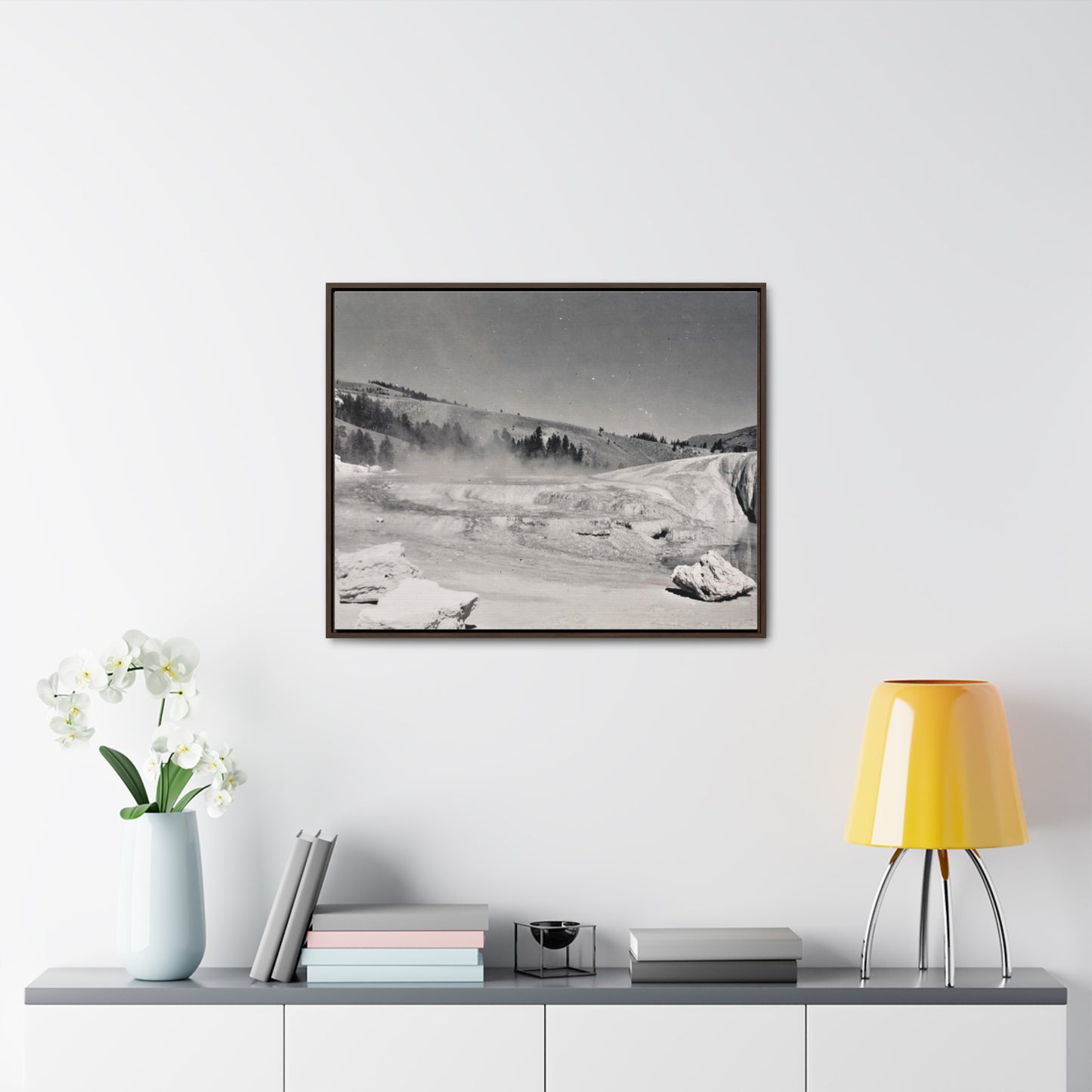 Mammoth Hot Springs Gallery Canvas Wraps, Horizontal Frame