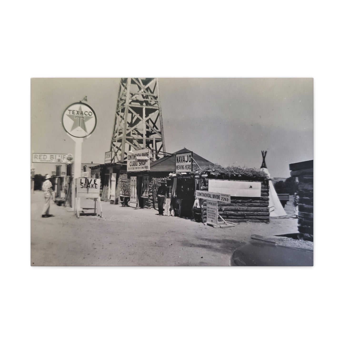 Texaco Station Continental Divide Canvas Gallery Wraps