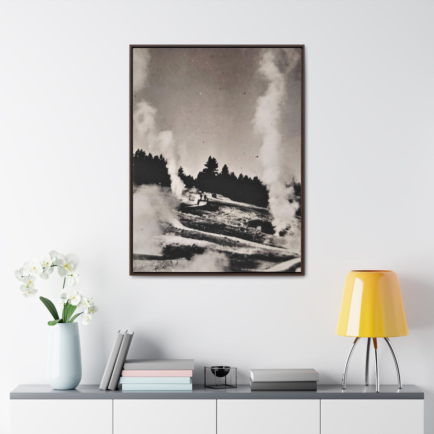 Norris Geyser Yellowstone Gallery Canvas Wraps, Vertical Frame