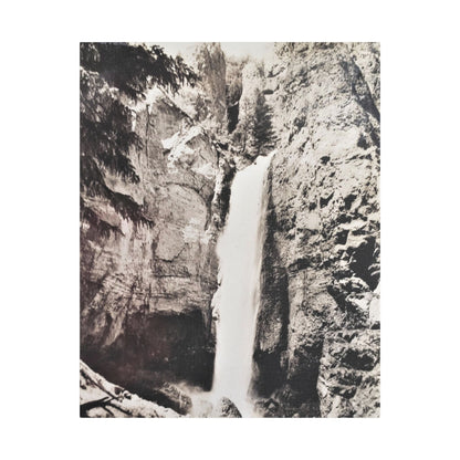 Tower Falls Yellowstone Satin Canvas Stretched