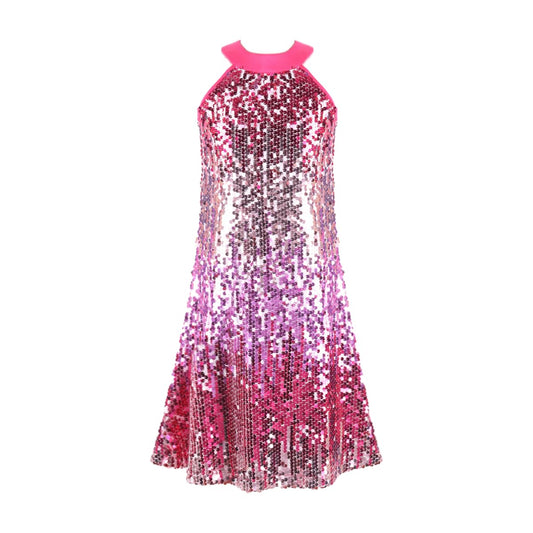 Sparkle Gradient Girls Party Dress - - dress