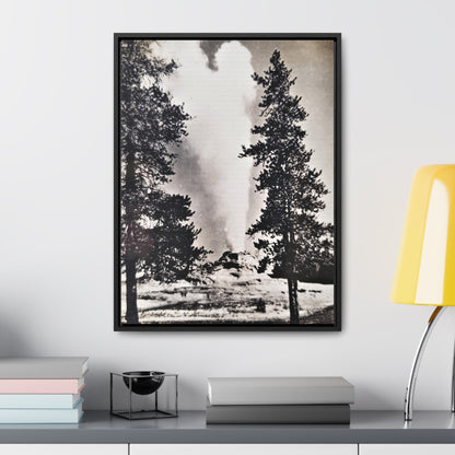 Castle Geyser Yellowstone Gallery Canvas Wraps Vertical Frame 18″ x 24″ Premium Gallery Wraps (1.25″) Black