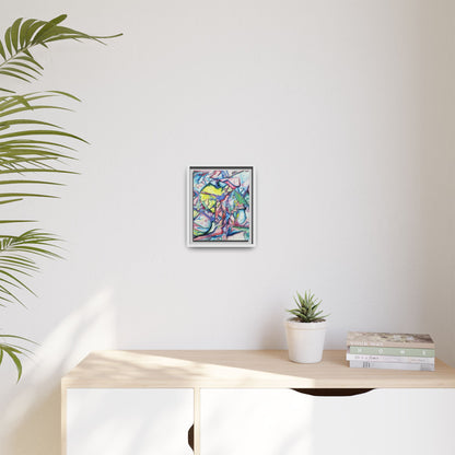 Alien Abstract Colorful Framed Canvas Art - Kia Day Design