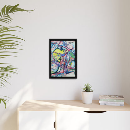 Alien Abstract Colorful Framed Canvas Art - Kia Day Design