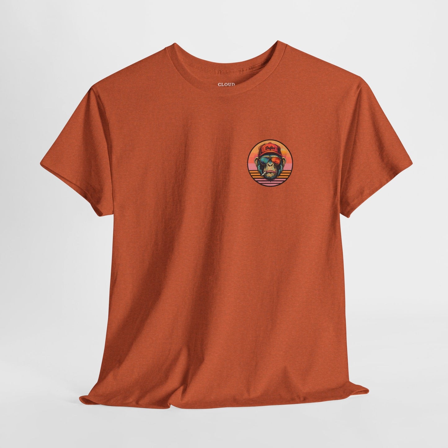 Retro Monkey Graphic T-Shirt - Unisex Heavy Cotton Tee