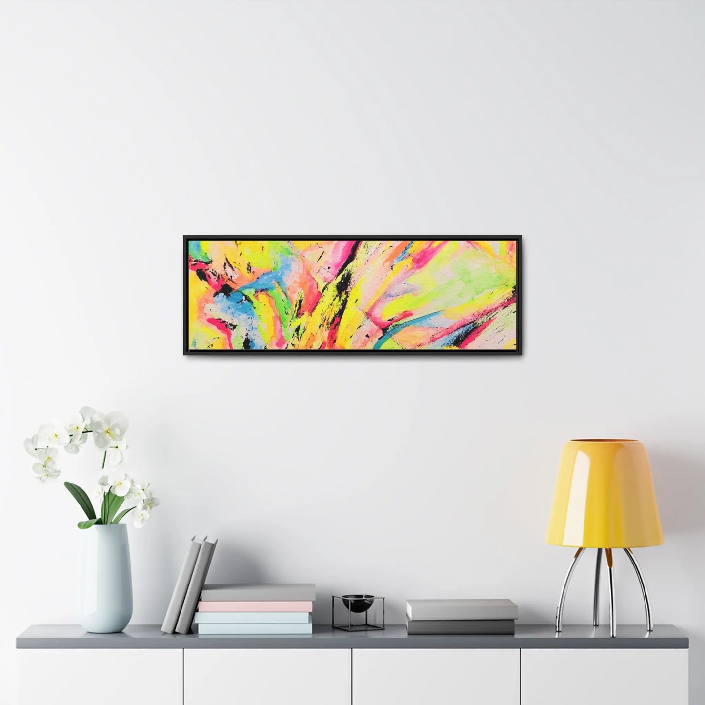 Neon Fire Gallery Canvas Wraps, Horizontal Frame