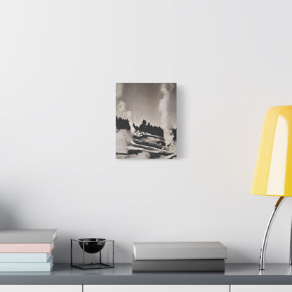 Norris Geyser Yellowstone Satin Canvas Stretched