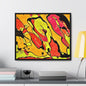 80s Rapture Gallery Canvas Wraps, Horizontal Frame 24″ x 20″ Black orange yellow 1.25"