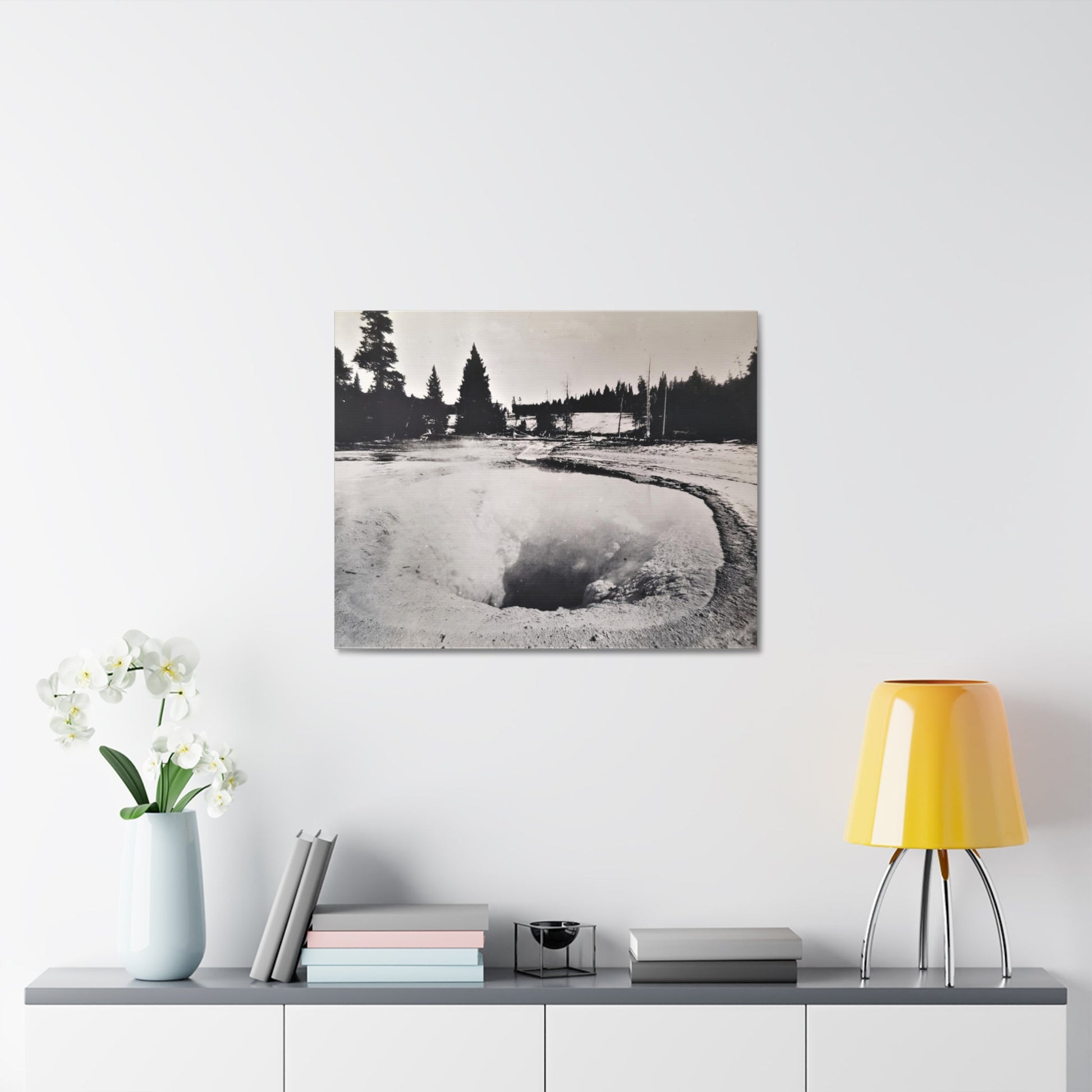 Morning Glory Pool Yellowstone Stretched Canvas - 1.5" 30″ x 24″ - Canvas