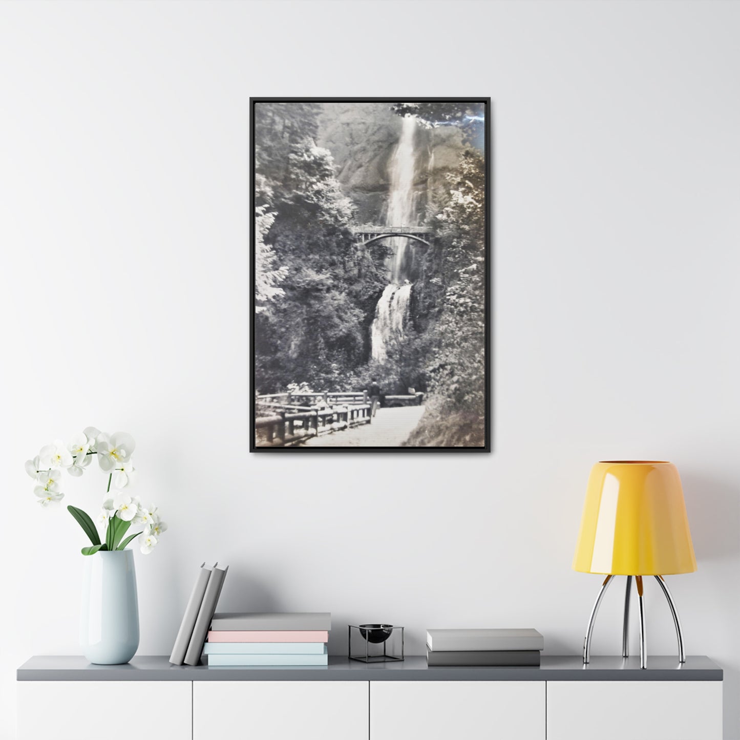 Multnomah Falls Oregon Gallery Canvas Wraps, Vertical Frame