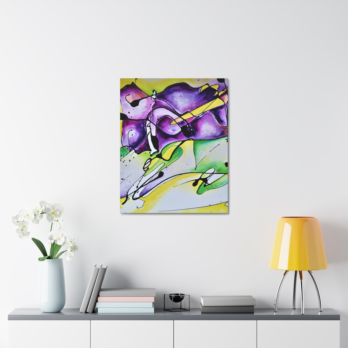 Purple Mountains Stretched Canvas