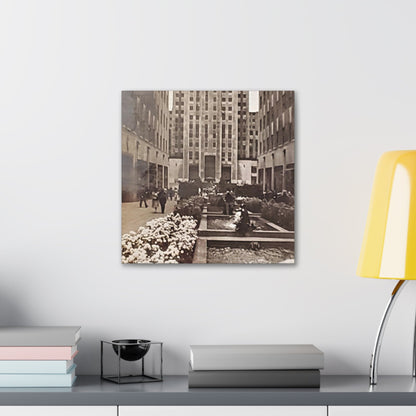 Rockefeller Plaza Canvas Gallery Wraps 16″ x 16″ 1.25"