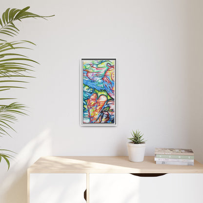 Multi-Color Abstract Framed Canvas Art Print - Kia Day Design