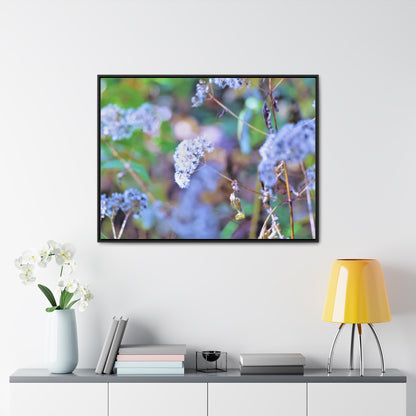 Macro Blue Gallery Canvas Wraps, Horizontal Frame