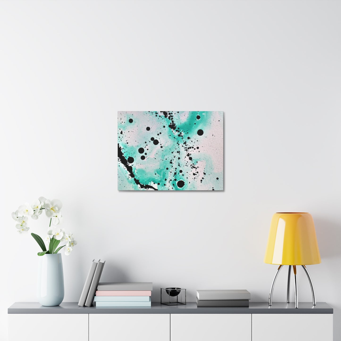 Teal Burst Stretched Canvas