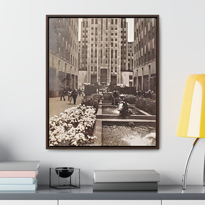 Rockefeller Plaza Gallery Canvas Wraps Vertical Frame 20″ x 24″ Premium Gallery Wraps (1.25″) Walnut