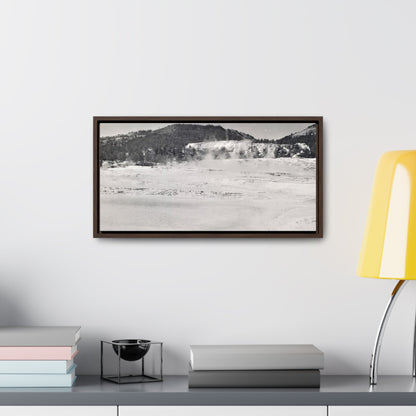 Mammoth Hot Springs Yellowstone Gallery Canvas Wraps Horizontal Frame 20″ x 10″ Walnut Premium Gallery Wraps (1.25″)