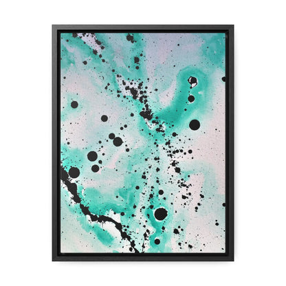 Teal Burst Gallery Canvas Wraps, Vertical Frame 12″ x 16″ Premium Gallery Wraps (1.25″)