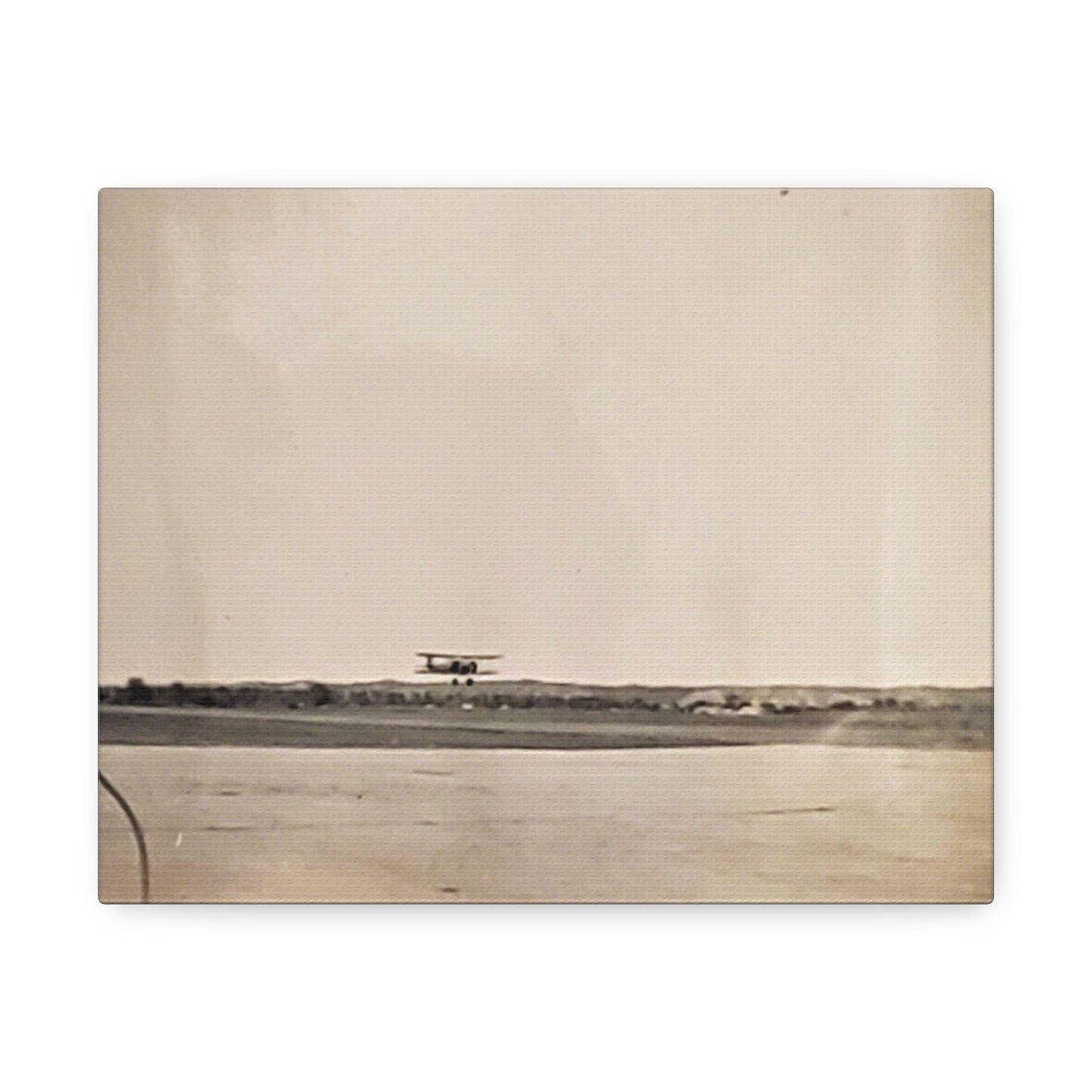 Plane Landing Omaha Airport 1939 Stretched Canvas