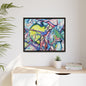 Alien Abstract Colorful Framed Canvas Art - Kia Day Design