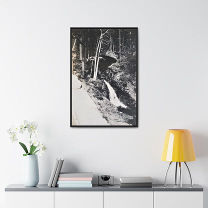 Narada Falls Yellowstone Gallery Canvas Wraps Vertical Frame 24″ x 36″ Premium Gallery Wraps (1.25″) Black