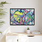Alien Abstract Colorful Framed Canvas Art - Kia Day Design