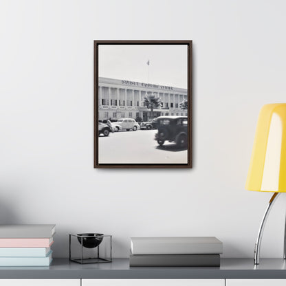 Sunset Bowling Center Largest in U.S 1939 Gallery Canvas Wraps Vertical Frame 12″ x 16″ Premium Gallery Wraps (1.25″) Walnut